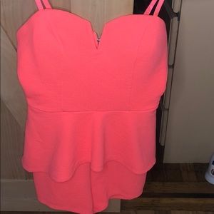 NEON PUNCH MATERIAL GIRL ROMPER! Never Worn, NWT